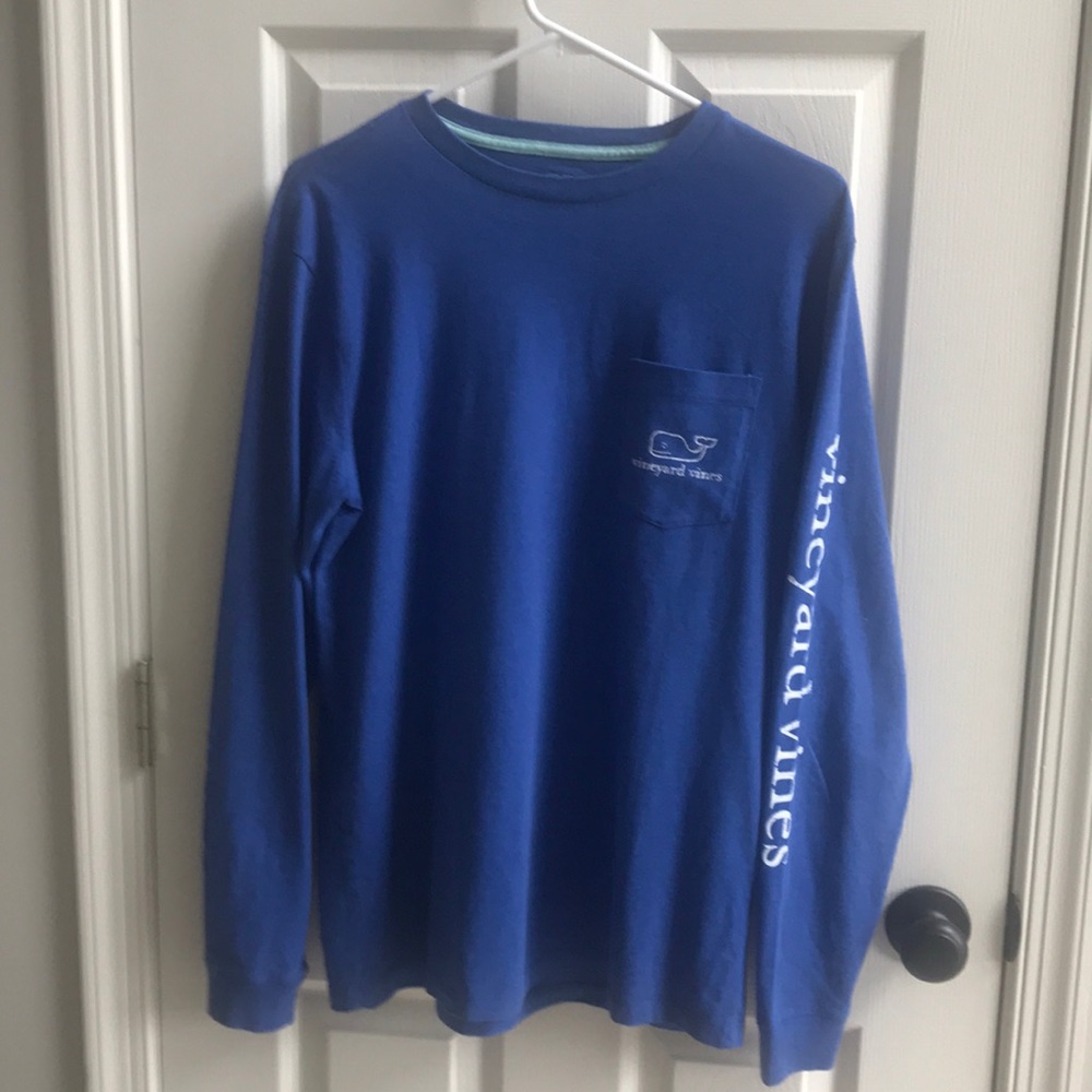Vineyard Vines Whale Long Sleeve Pocket Tee